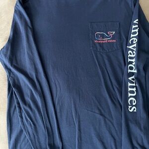 Vineyard Vines Men's Dark Blue Long Sleeve Tee